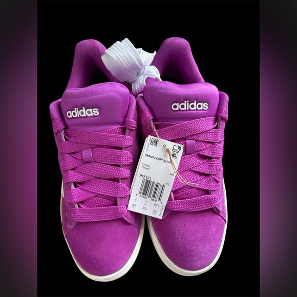 Adidas Grand Court Alpha 00 Women’s Tennis Shoe Sneaker Purple Burst NWOB Sz 8.5 - Picture 2 of 5